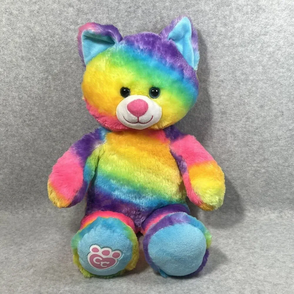 Build A Bear Rainbow Kitty Cat w/Outfit Love Wins Shirt Tutu Plush Swirl Stripes